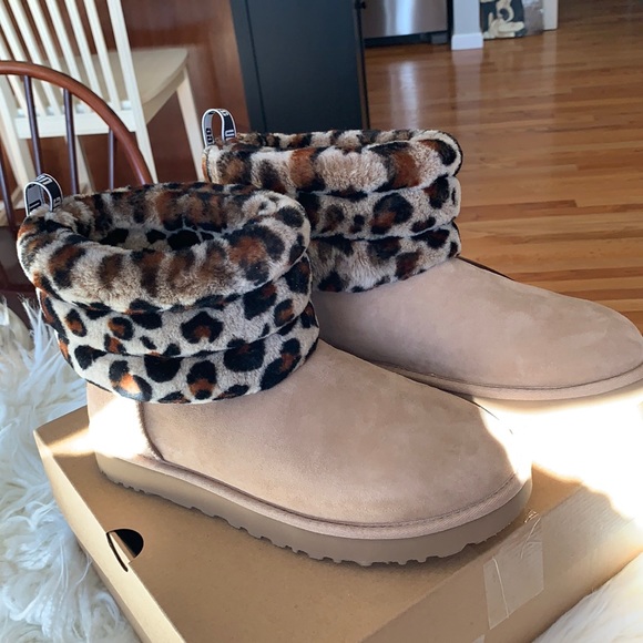 ❄️UGG❄️ Shoes - ❄️UGG FLUFF MINI QUILTED LEOPARD❄️